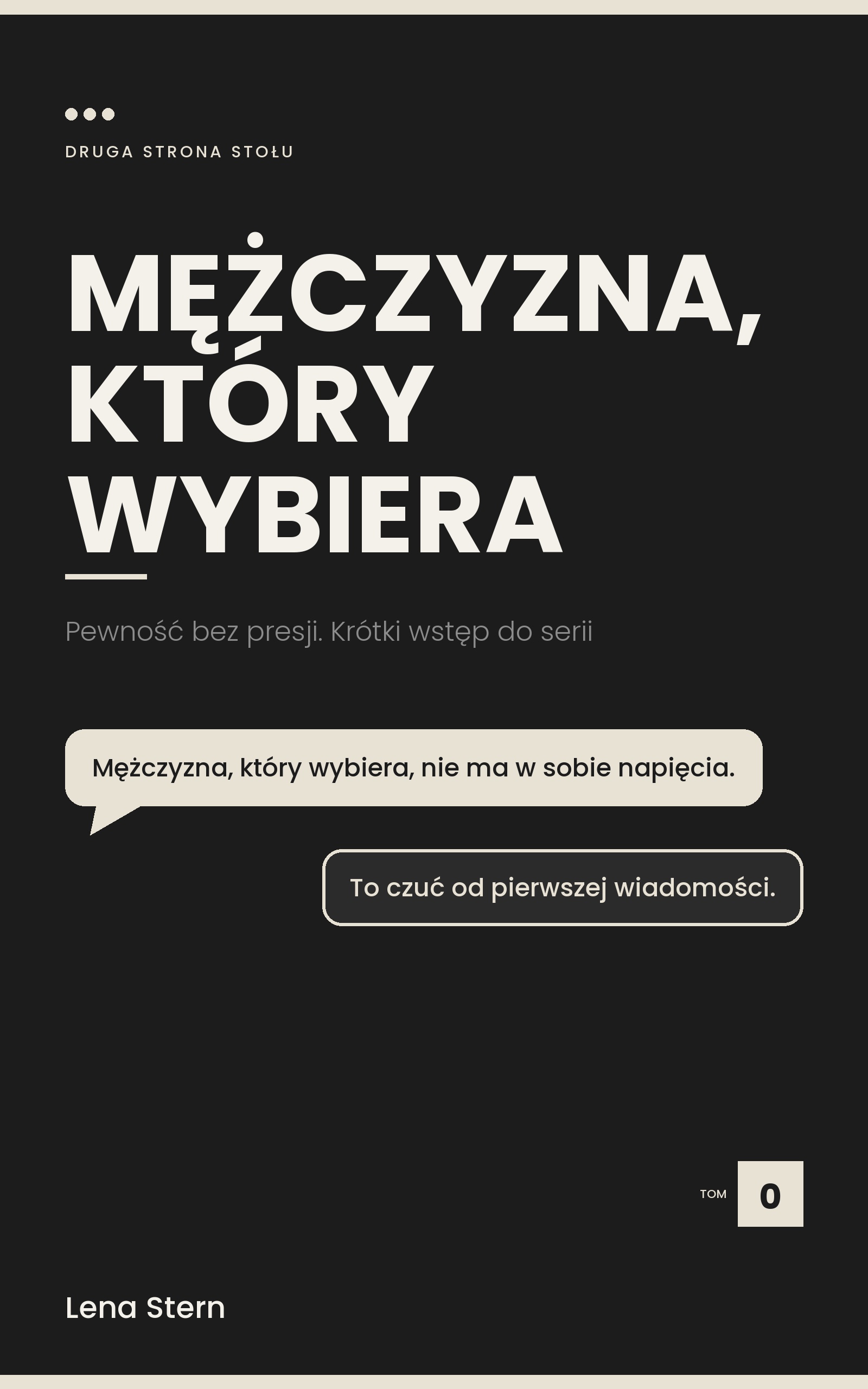 Okładka: Mężczyzna, który wybiera